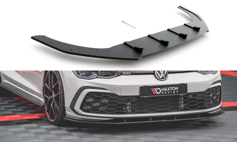 Frontspoiler VW Golf VIII GTI / R-Line 2020-> | Street Pro Black Edition – bilde 3