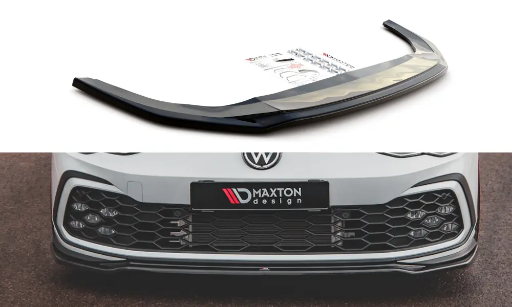 Frontspoiler VW Golf VIII GTI / R-Line 2020-> | V.4 Glossy Black Edition Image 3