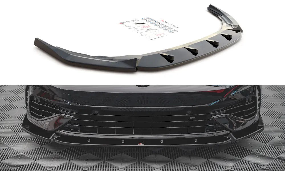 Frontspoiler VW Golf VIII R 2020-> | V.2 Glossy Black Edition – bilde 2