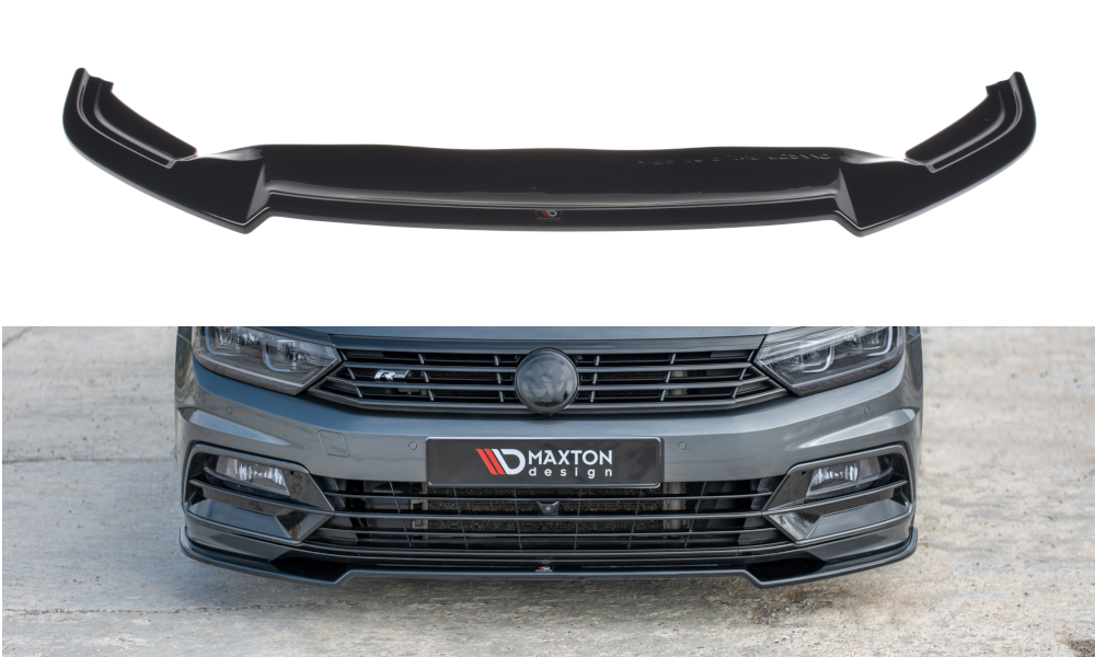 Frontspoiler VW Passat B8 R-Line 2015 - 2019 | V.2 Glossy Black Edition – bilde 3
