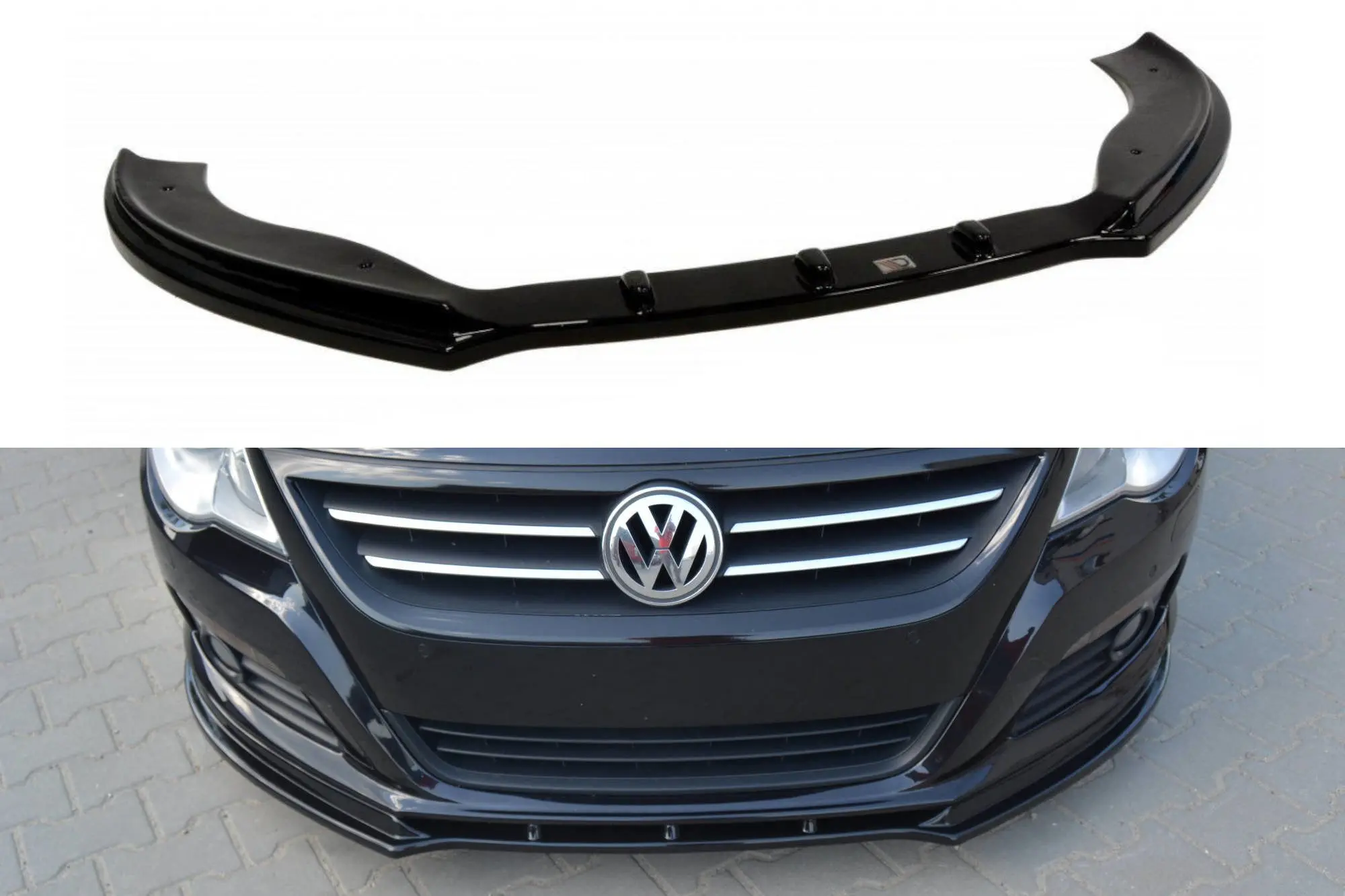 Frontspoiler VW Passat CC  2008-2012 | V.1 Glossy Black Edition – bilde 2
