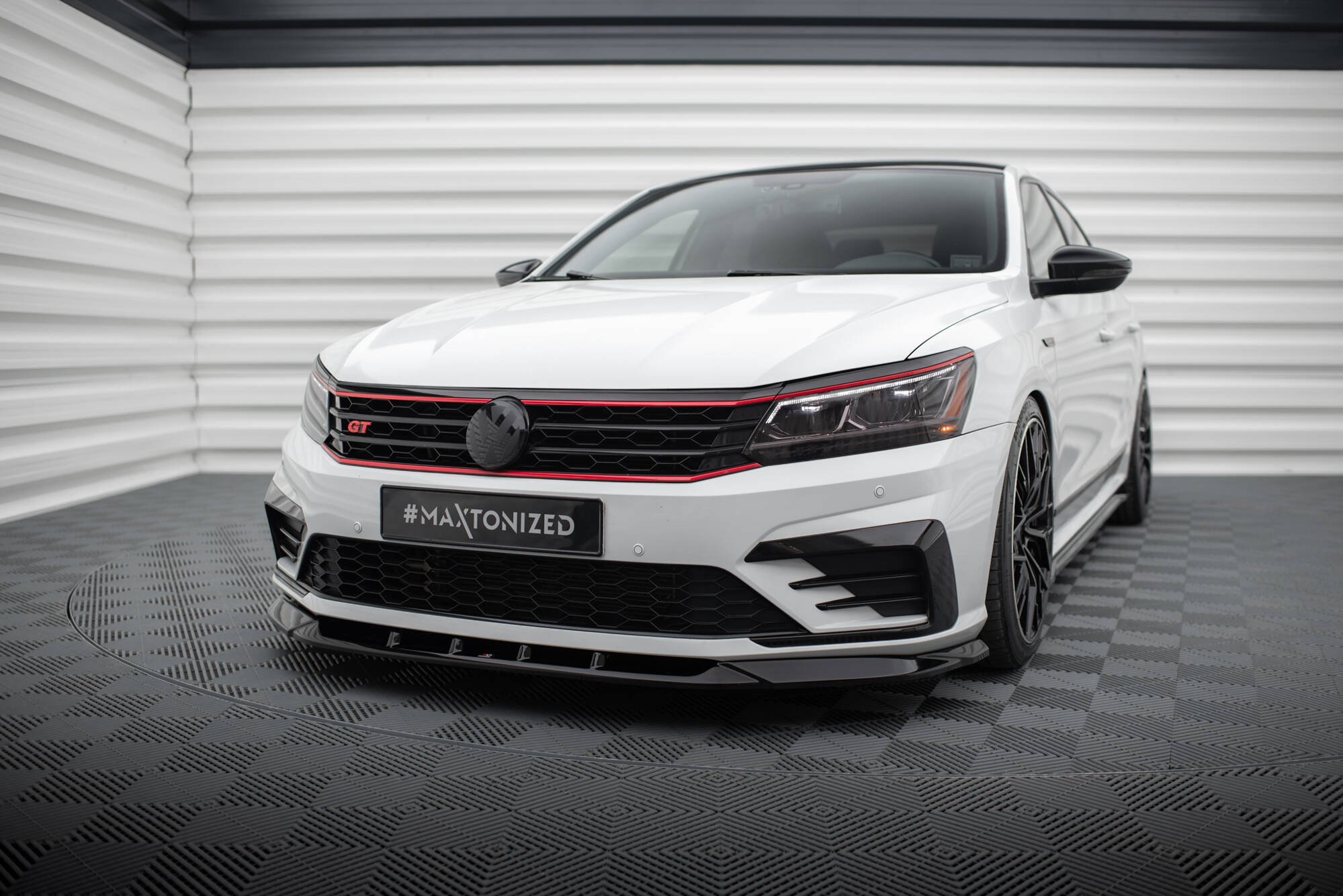 Frontspoiler VW Passat GT B8 Facelift USA 2019 - 2022 | Sport Glossy Black Edition V2