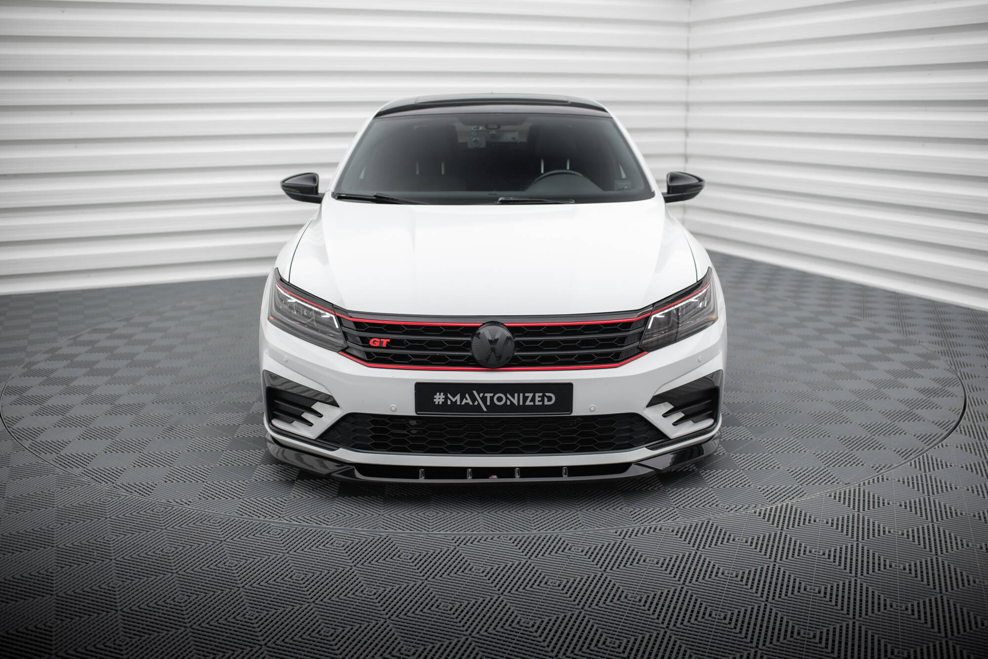 Frontspoiler VW Passat GT B8 Facelift USA 2019 - 2022 | Sport Glossy Black Edition V2 – bilde 2