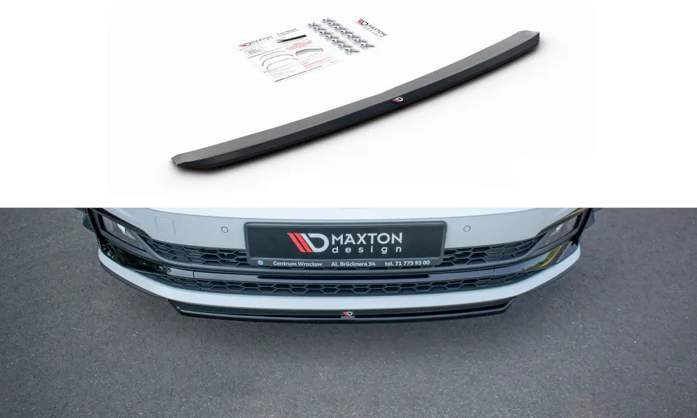 Frontspoiler VW Polo VI GTI 2017-> | V.4 Glossy Black Edition – bilde 3