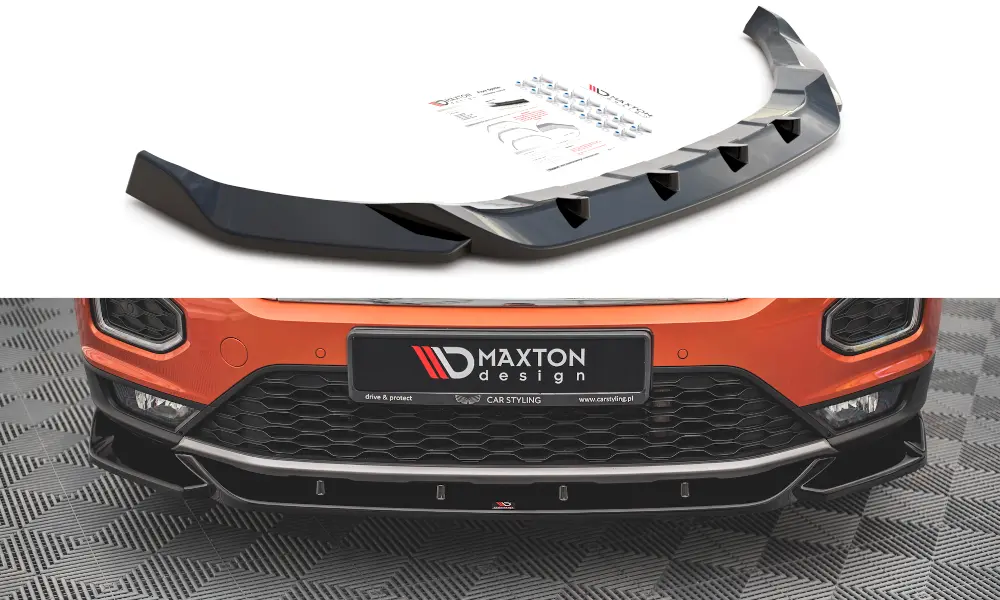 Frontspoiler VW T-Roc 2017 - 2021 | V.1 Glossy Black Edition – bilde 2