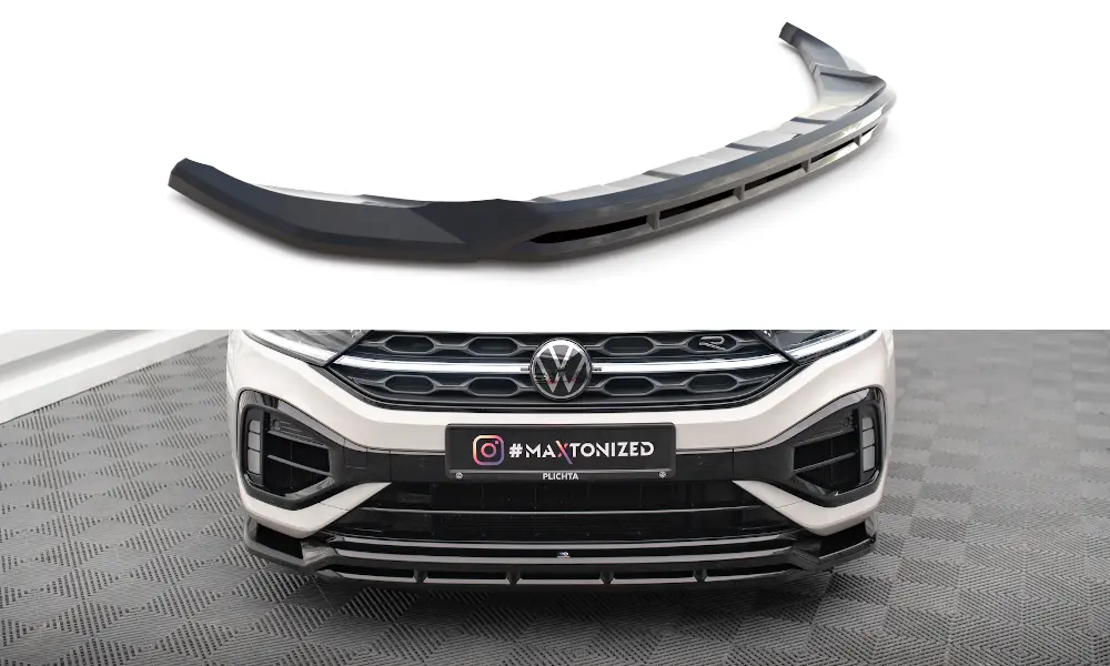 Frontspoiler VW T-Roc Facelift 2021 - 2025 | V.1 Glossy Black Edition – bilde 3