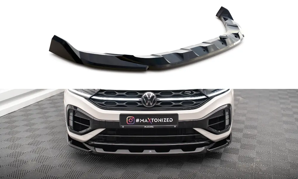 Frontspoiler VW T-Roc Facelift 2021 - 2025 | V.2 Glossy Black Edition – bilde 3