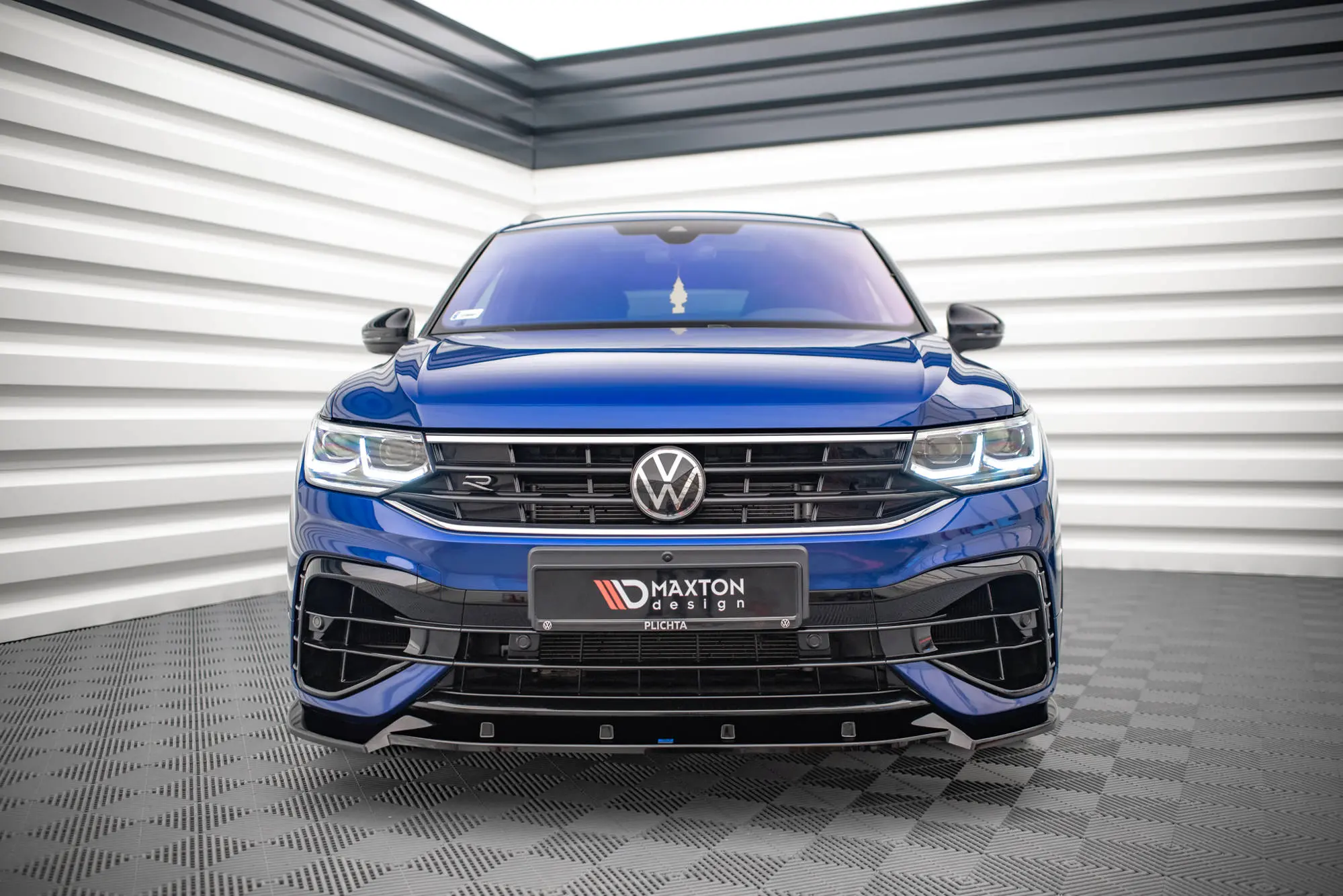 Frontspoiler VW Tiguan II R / R-Line Facelift 2020-> | V.2 Glossy Black Edition