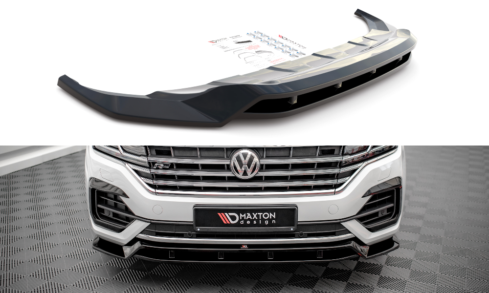 Frontspoiler VW Touareg CR R-Line 2018 - 2023  | Glossy Black Edition – bilde 3