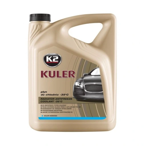 Frostvæske K2 Kuler G11 -35°C Blå │ Ferdigblandet Kjølevæske Antifreeze Mixed Antifreeze Coolant Long Life Blue - 5L