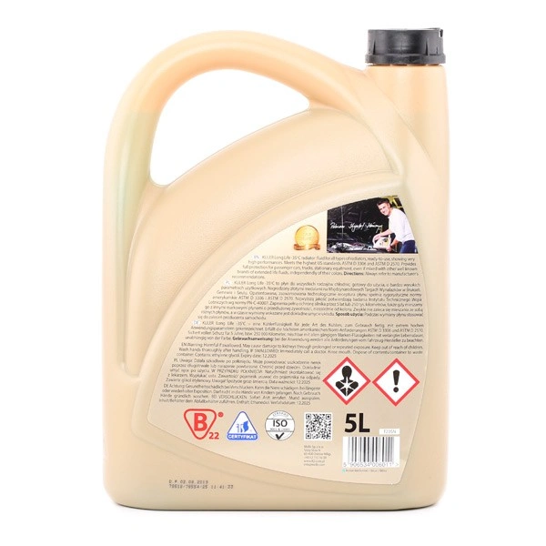 Frostvæske K2 Kuler G11 -35°C Blå │ Ferdigblandet Kjølevæske Antifreeze Mixed Antifreeze Coolant Long Life Blue - 5L – bilde 2