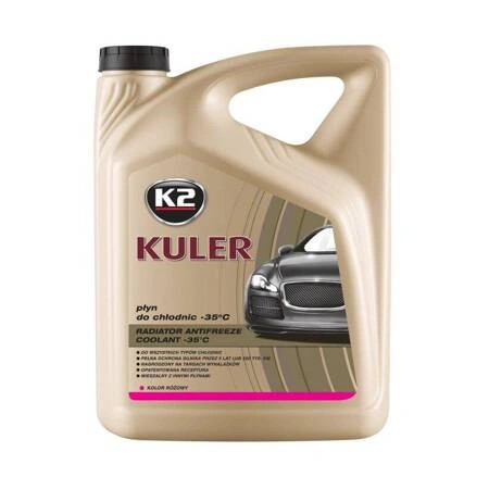 Frostvæske K2 Kuler G13 -35°C Rosa │ Ferdigblandet Kjølevæske Antifreeze Mixed Antifreeze Coolant Long Life Pink - 5L Image 1
