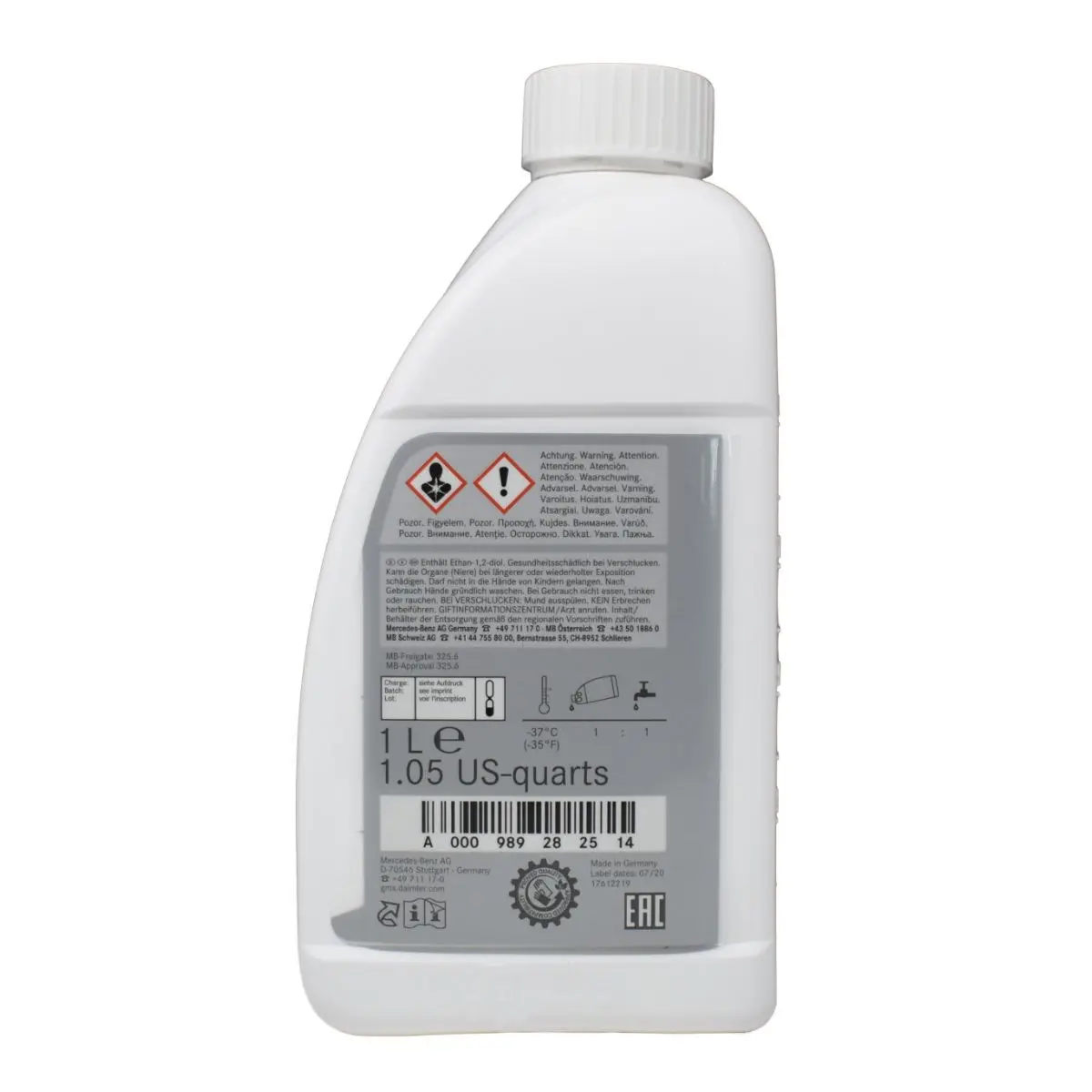 Frostvæske Mercedes-Benz 325.6 konsentrat │ Genuine® Antifreeze Engine Coolant Red - 1L Image 2