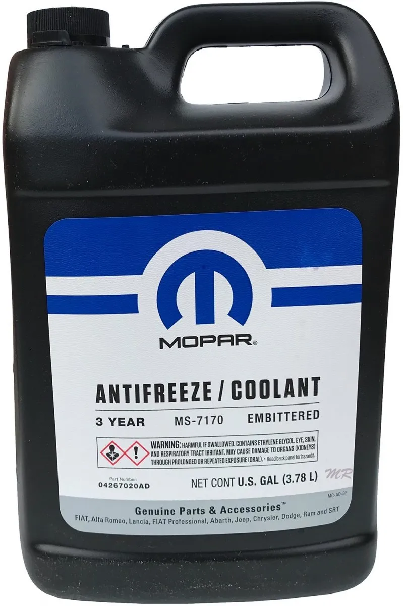 Frostvæske Mopar MS-7170  Formula 3 Years IAT │ Konsentrat Genuine® Green AntiFreeze Coolant - 3,78 L