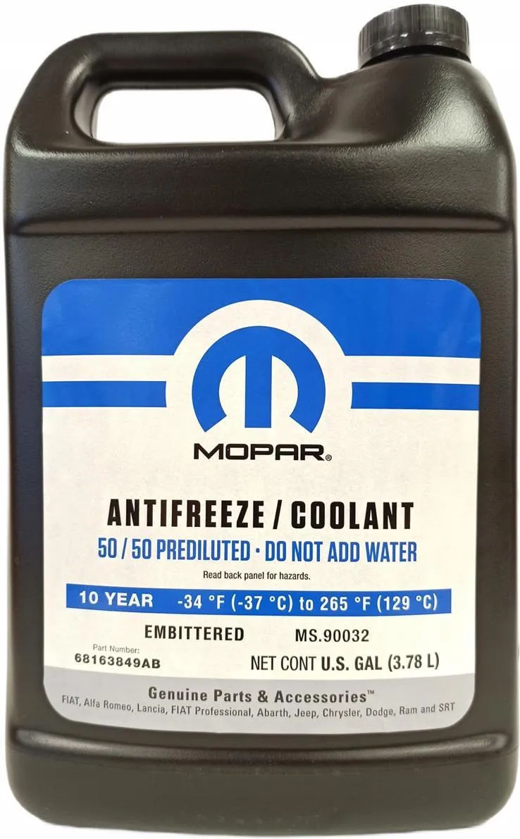 Frostvæske Mopar MS-9769 Formula 10 Years OAT │ Kjølevæske Genuine® Purple AntiFreeze Coolant - 3,78 L – bilde 2