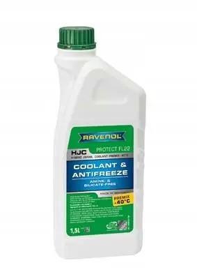 Frostvæske Ravenol HJC FL22 Premix | Green -40℃ LongLife Antifreeze Coolant - 1,5L
