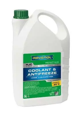 Frostvæske Ravenol HJC FL22 Premix | Green -40℃ LongLife Antifreeze Coolant - 5L Image 2