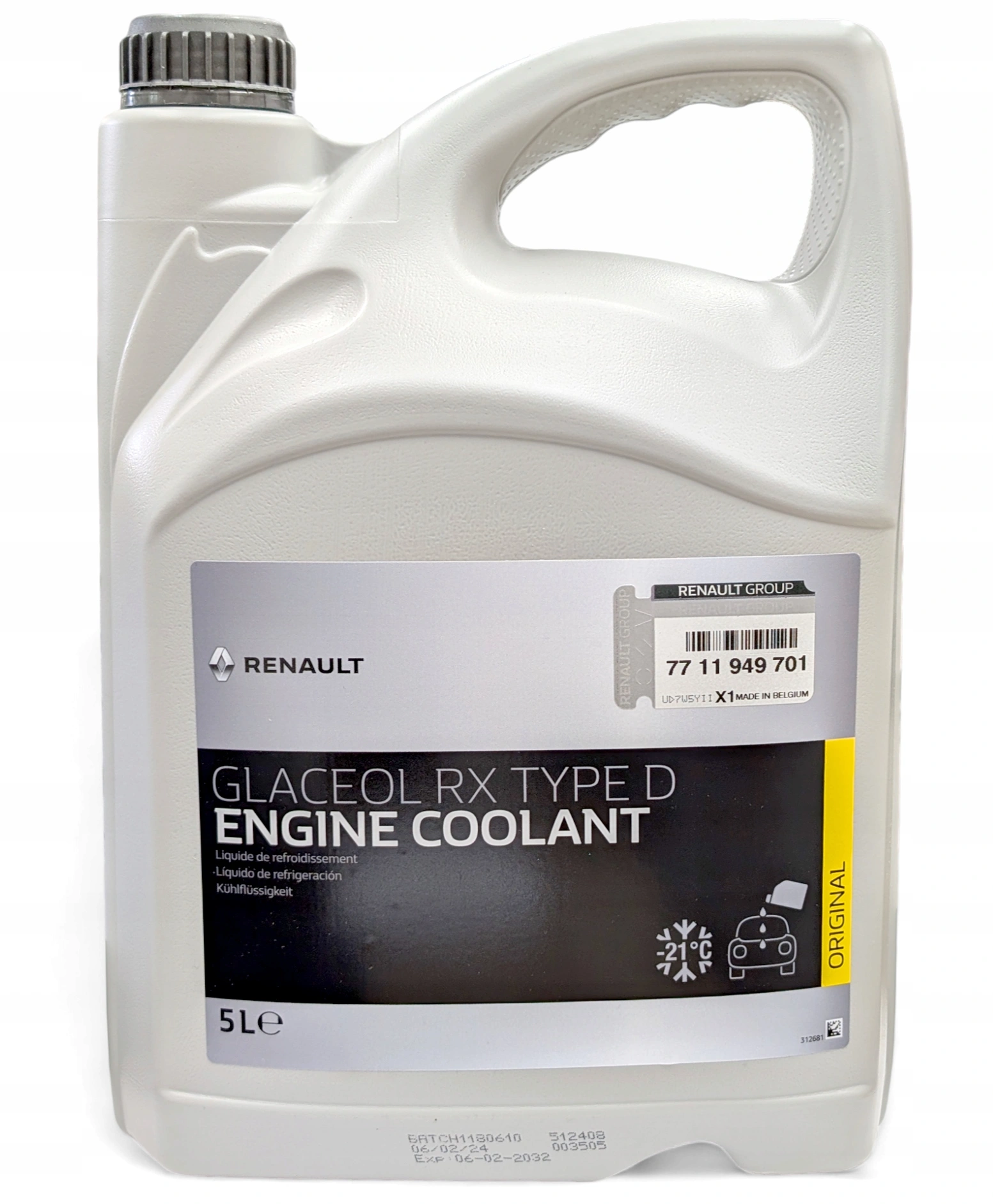 Frostvæske Renault Glaceol RX Type D LDR │ Genuine® Green Coolant Ready To Use  - 5L Image 2