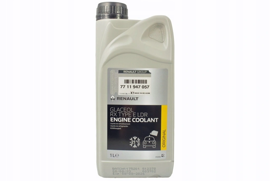 Frostvæske Renault Glaceol RX Type E LDR │ Genuine® Green Coolant Ready To Use  - 1L Image 1