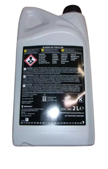 Frostvæske Renault Glaceol RX Type E LDR │ Genuine® Green Coolant Ready To Use  - 2L – bilde 3