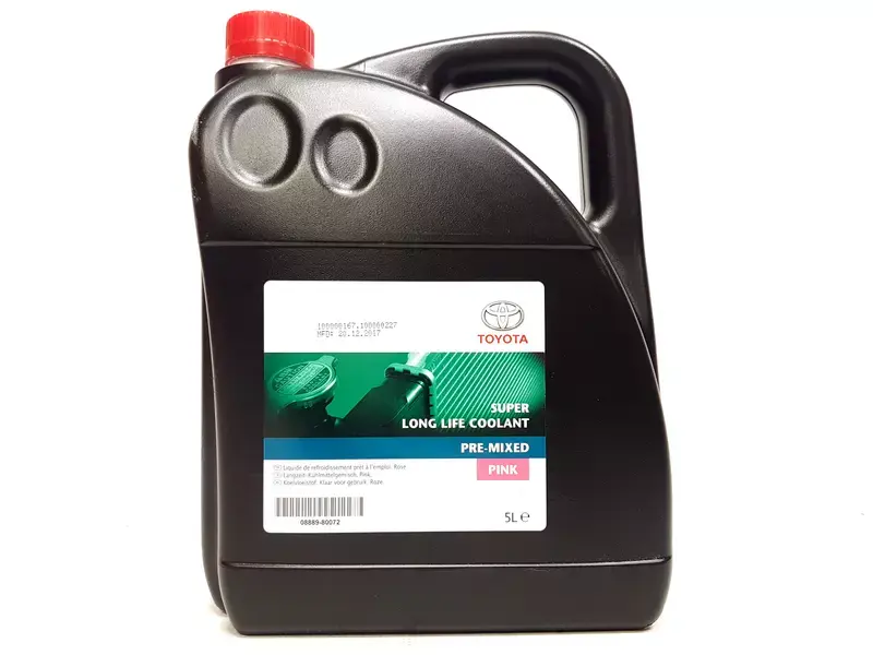 Frostvæske Toyota Super Long Life Pink Coolant | Genuine Toyota Antifreeze Coolant pre-mixed - 5L