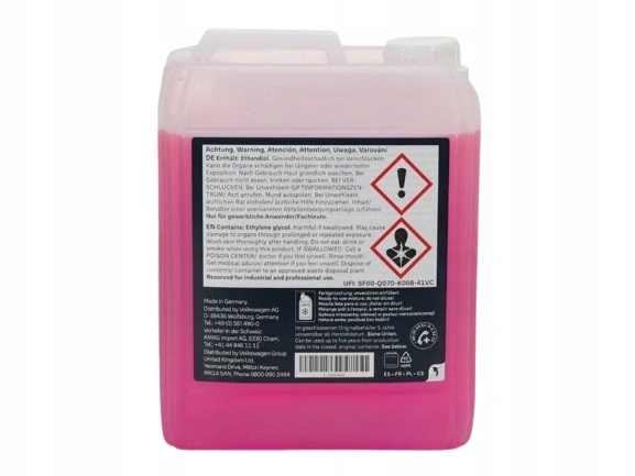 Frostvæske VAG G12 Evo G13 VW │ Genuine® Volkswagen Audi Skoda Seat Cupra Ready Mixed Coolant Frost Protection - 5L – bilde 2