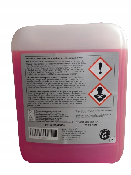 Frostvæske VAG G12 Evo G13 VW │ Genuine® Volkswagen Audi Skoda Seat Cupra Ready Mixed Coolant Frost Protection - 5L – bilde 3