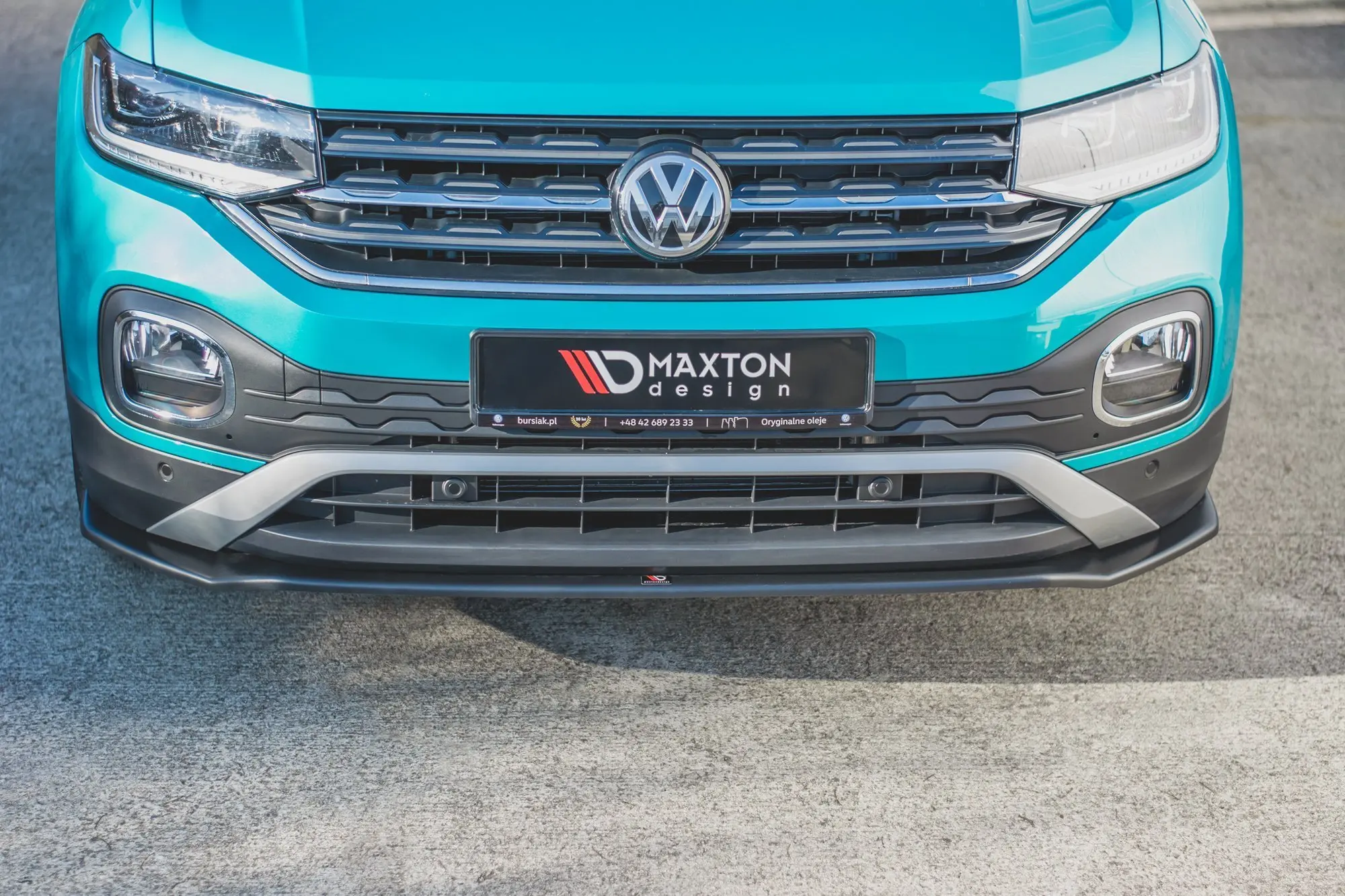 Frotnspoiler VW T-Cross 2018-> | Glossy Black Edition