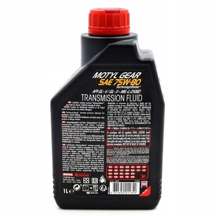 Girolje 75W-80 Motul MotylGear Technosynthese® │ Transmission fluid - 1L – bilde 3