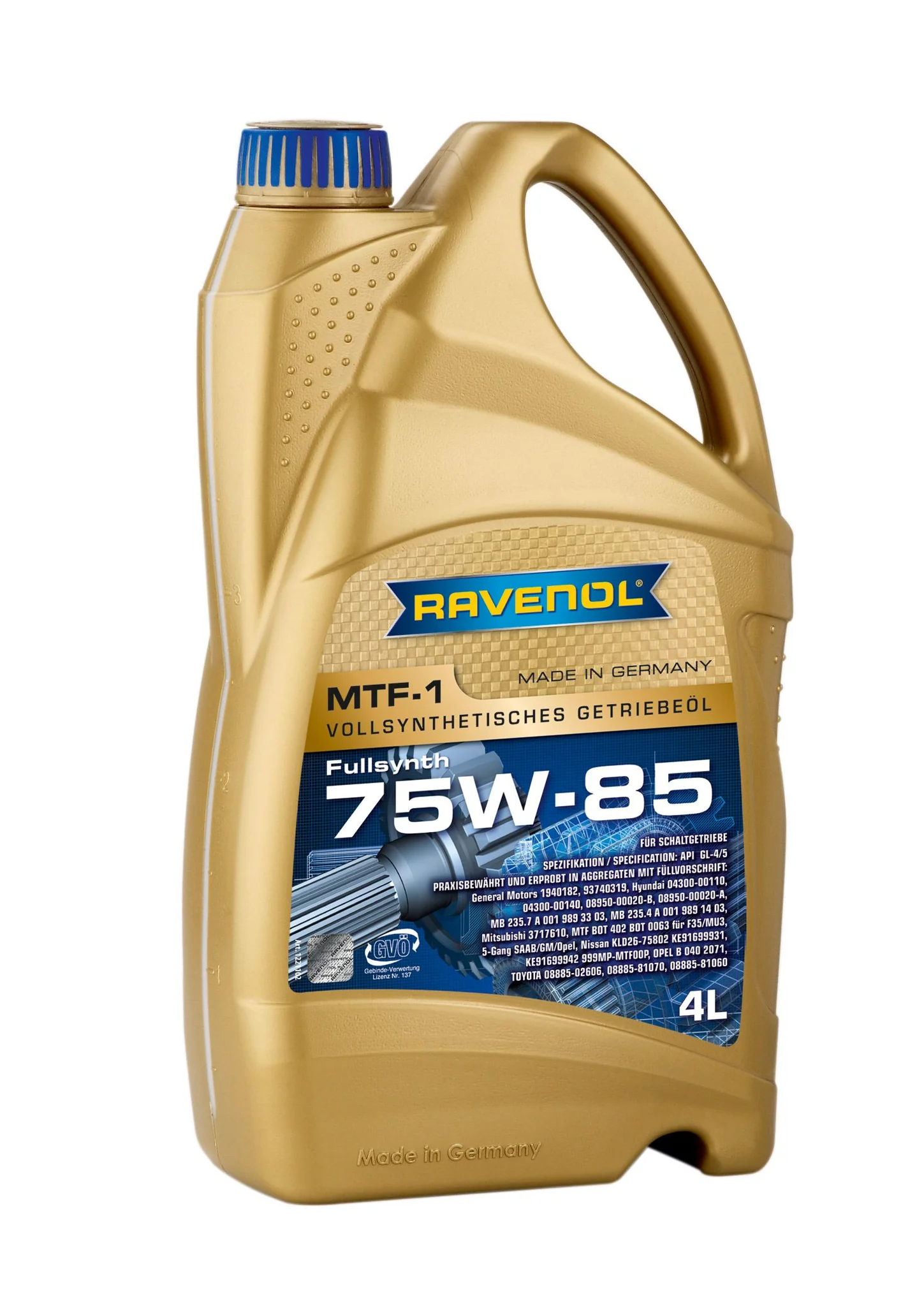 Girolje 75W-85 Ravenol MTF-1 for Manuel Girkasse og Differensialgir │ Transmission fluid - 4L