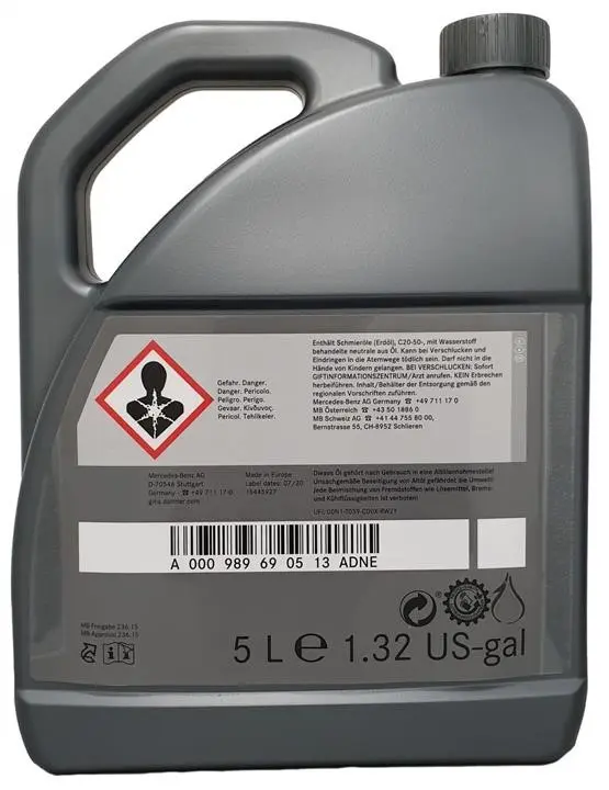 Girolje ATF 7G-tronic Mercedes-Benz 236.15 │ Genuine Mercedes-Benz Transmission Fluid ATF - 5L Image 2