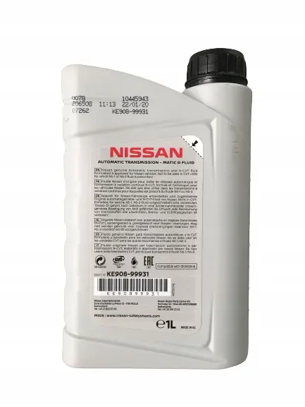 Girolje ATF Nissan AT-Matic D Fluid  │ Automatgir Nissan Automatic Transmission Fluid - 1L Image 2