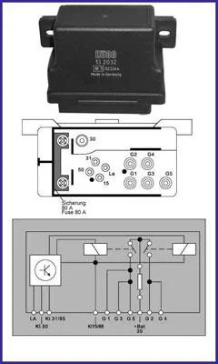 Gløderele Mercedes-Benz G (W460) │ Hitachi Glow plug relay Image 3