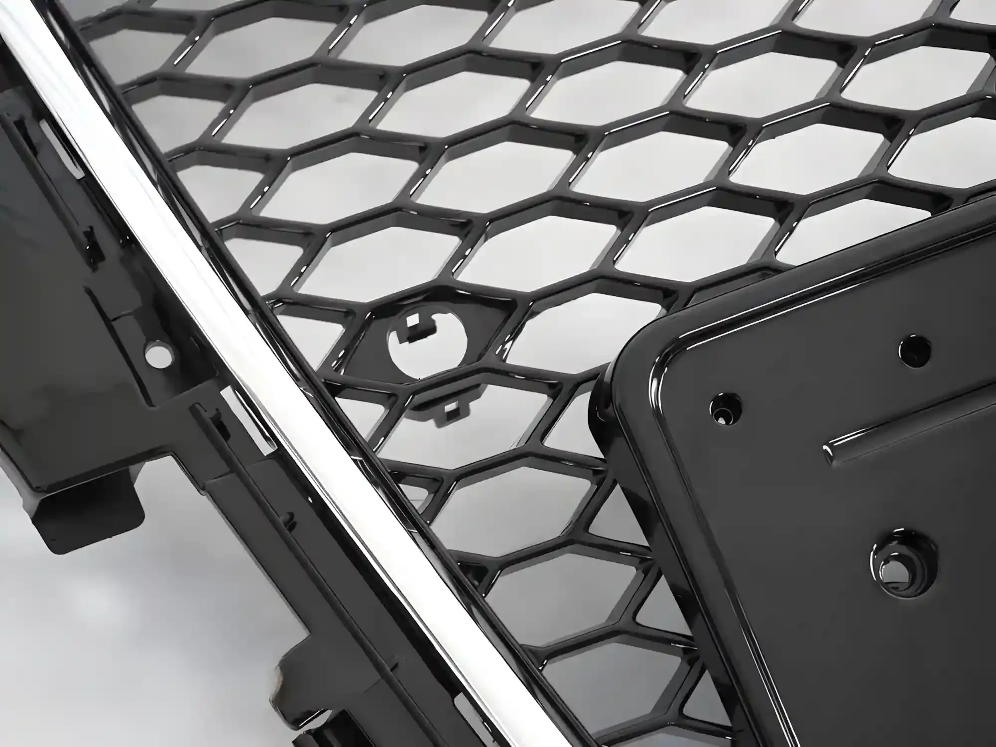 Grill Audi A1 (8X) 2010 - 2014 │ Sportsgrill RS-stil - svart høyglans PDC – bilde 4