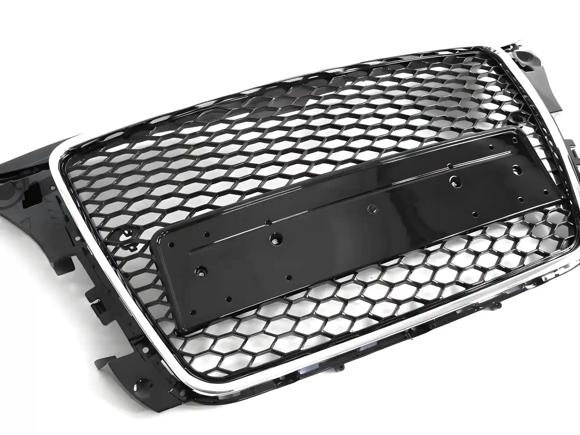 Grill Audi A3 (8P) 2008 - 2012 │ Sportsgrill RS-stil - svart høyglans / chrome PDC – bilde 3