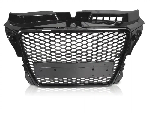 Grill Audi A3 (8P) 2008 - 2012 │ Sportsgrill RS-stil - svart høyglans – bilde 2