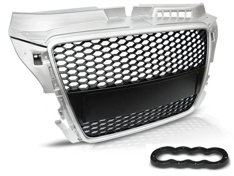Grill Audi A3 8P Facelift 2008 - 2013 | SPORT SILVER-BLACK – bilde 2