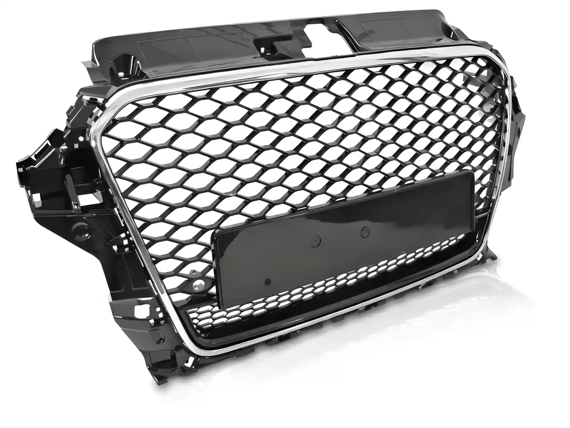 Grill Audi A3 (8V) 2012 - 2016 │ Sportsgrill RS-stil - svart høyglans / chrome