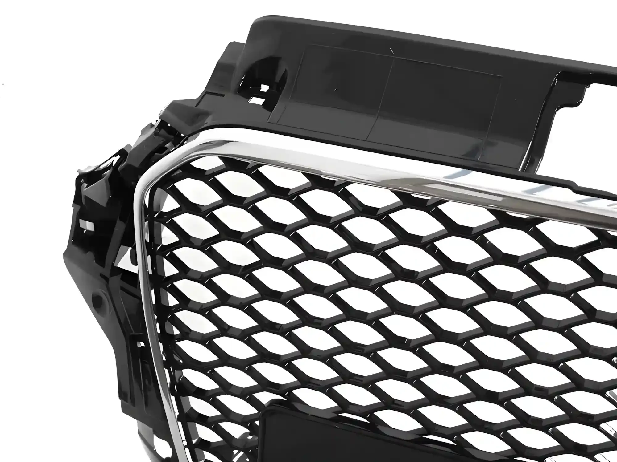 Grill Audi A3 (8V) 2012 - 2016 │ Sportsgrill RS-stil - svart høyglans / chrome – bilde 4