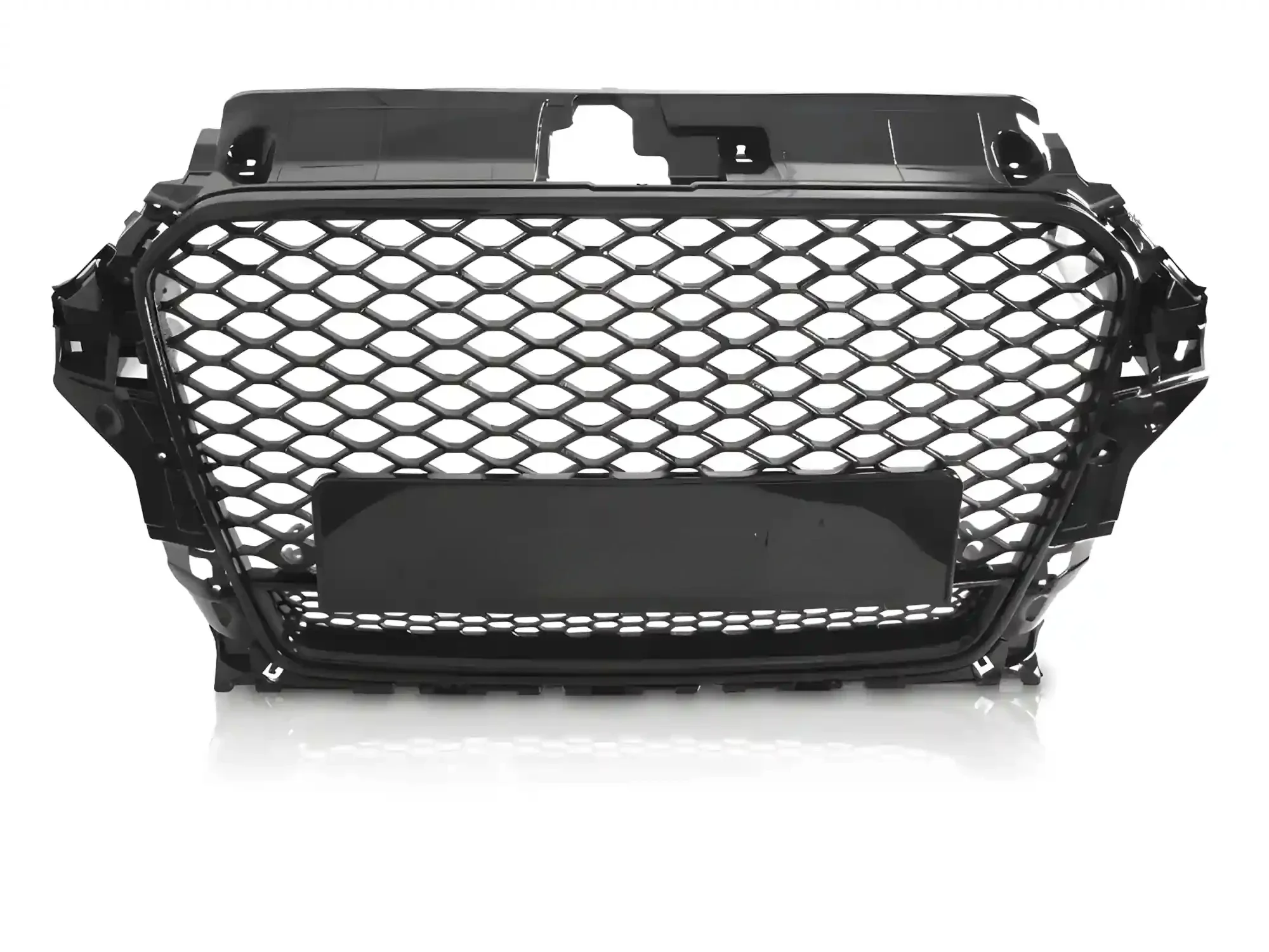 Grill Audi A3 (8V) 2012 - 2016 │ Sportsgrill RS-stil - svart høyglans PDC – bilde 2