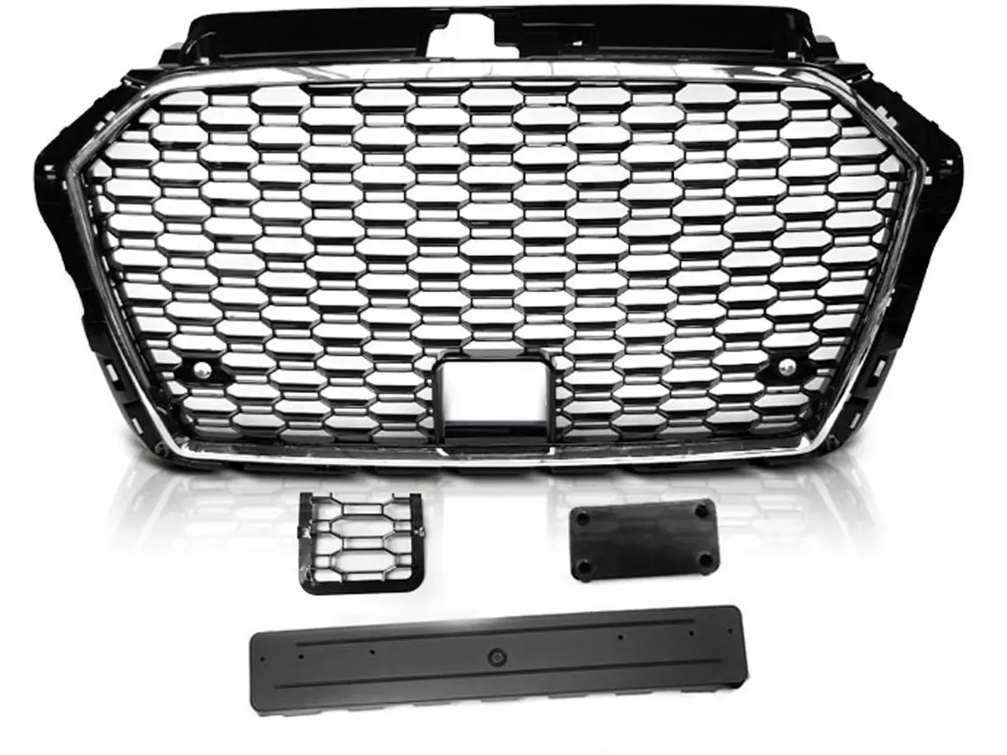 Grill Audi A3 8V Facelift 2016 - 2020 | SPORT CHROME-BLACK – bilde 2