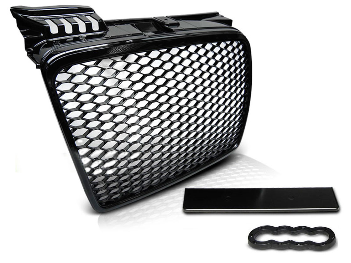 Grill Audi A4 B7 2004 - 2008 │ RS Design Honeycomb Glossy Black Image 2