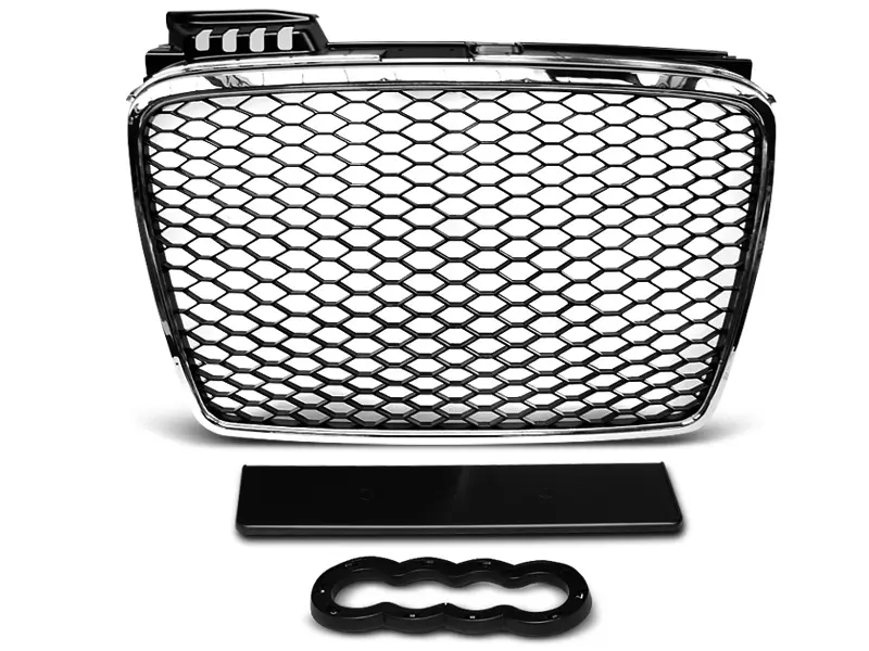 Grill Audi A4 B7 2004 - 2008 | SPORT CHROME BLACK – bilde 5