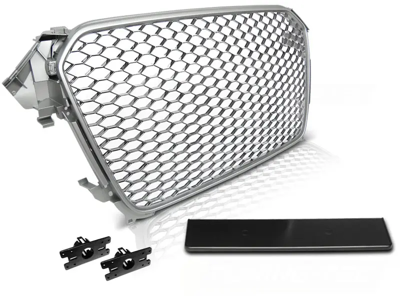 Grill Audi A4 B8 Facelift 2011 - 2015 | SPORT  MATT SILVER – bilde 2