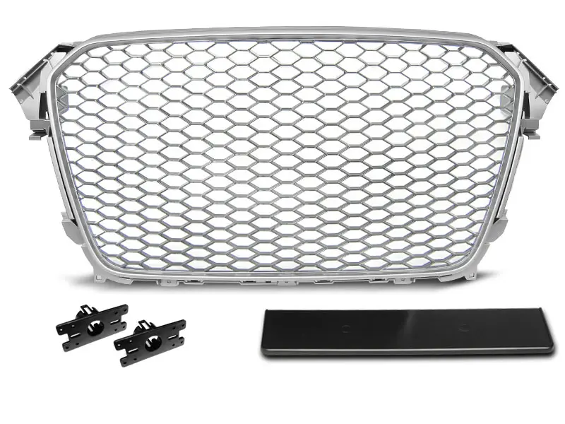 Grill Audi A4 B8 Facelift 2011 - 2015 | SPORT  MATT SILVER – bilde 4