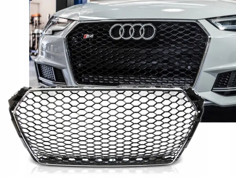 Grill Audi A4 B9 2015 - 2019 | SPORT CHROME (FRAME) / GLOSSY BLACK