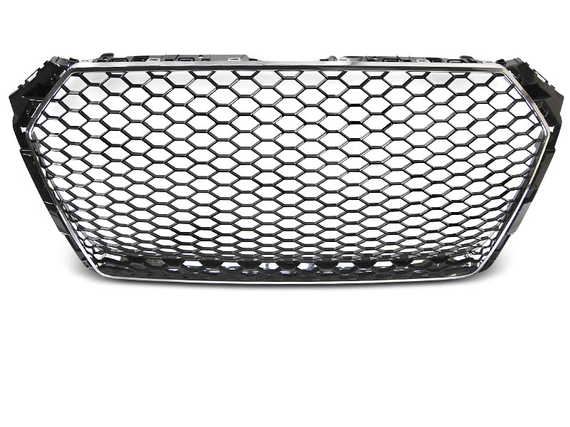 Grill Audi A4 B9 2015 - 2019 | SPORT CHROME (FRAME) / GLOSSY BLACK – bilde 5
