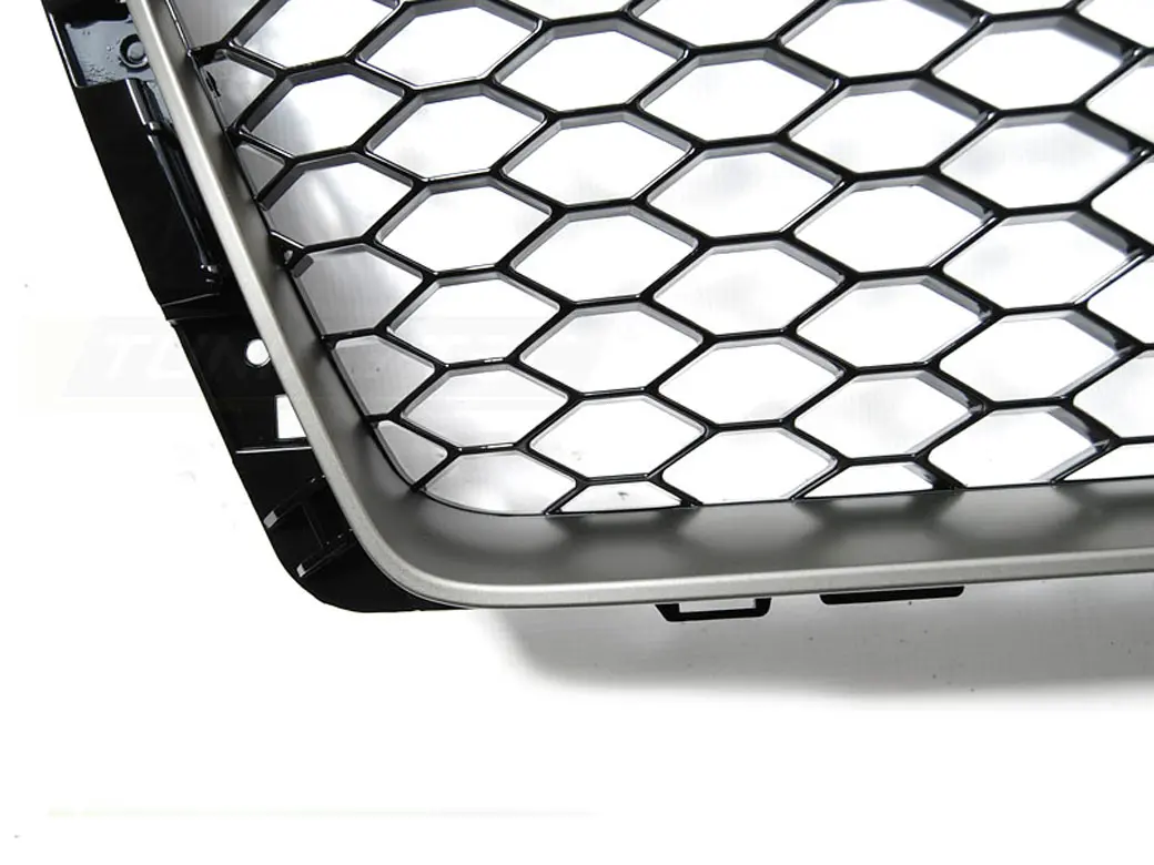 Grill Audi A4 B9 2015 - 2019 | SPORT SILVER GRAY (FRAME) / GLOSSY BLACK – bilde 3