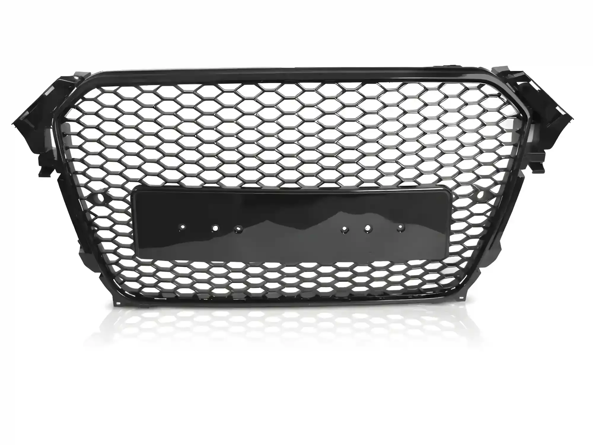 Grill Audi A4 / S4 (B8) Facelift 2011 - 2015 │ Sportsgrill RS-stil - svart høyglans PDC – bilde 2