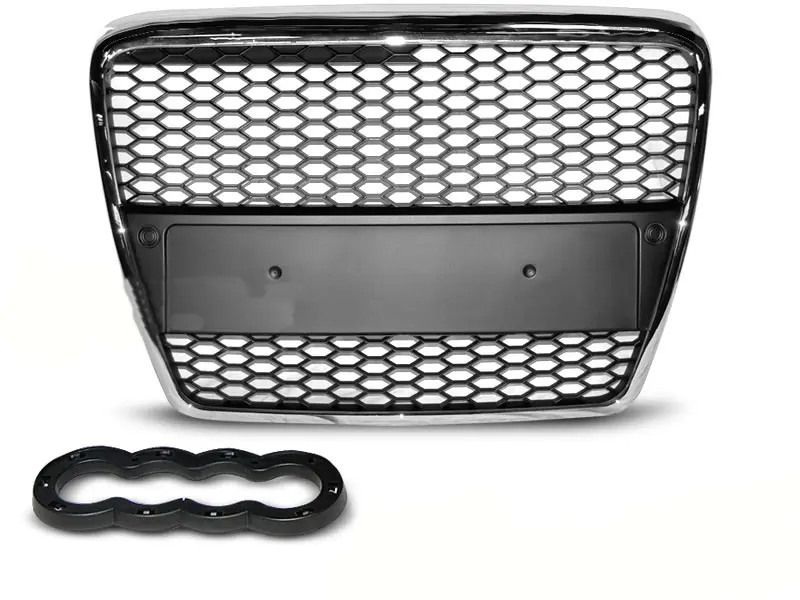GRILL Audi A6 C6 2004 - 2008 | SPORT CHROME-BLACK